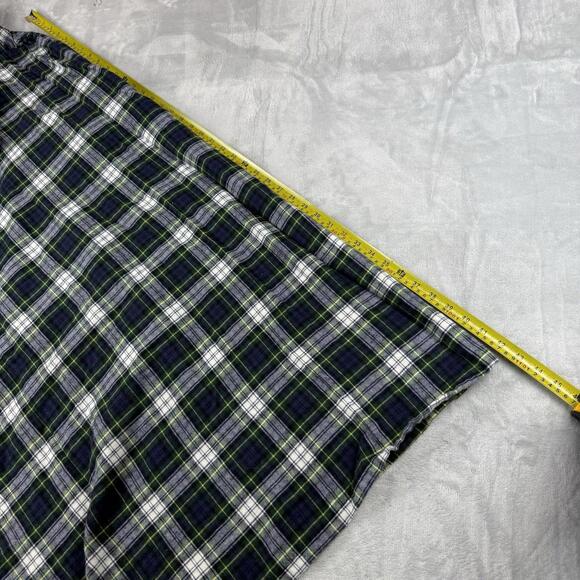 L.L.Bean Plaid Flannel Maxi Dress Green Tartan Button Front Women 2X Plus cabin - Picture 6 of 9